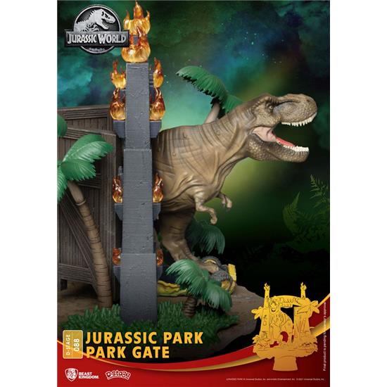 Jurassic Park & World: Park Gate D-Stage PVC Diorama 15 cm
