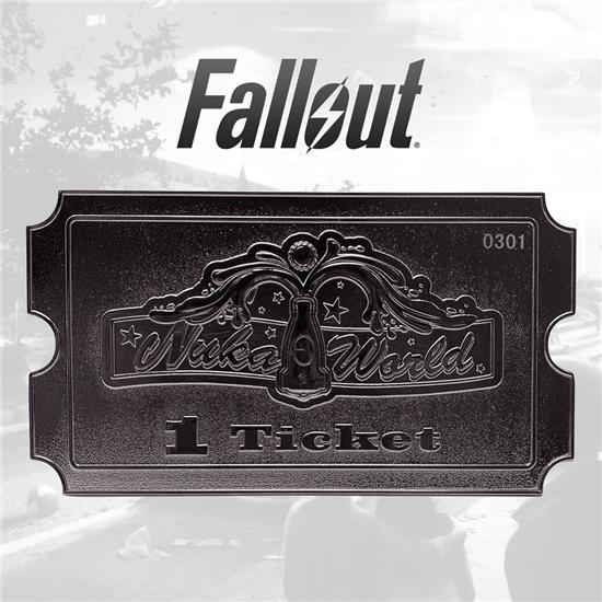 Fallout: Nuka World Ticket (silver plated) Replica