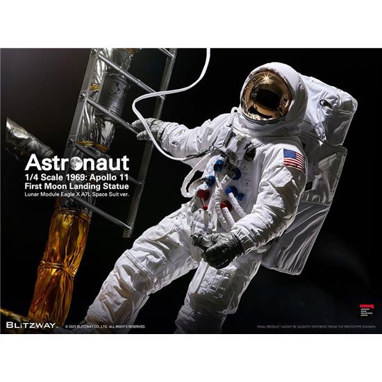 Diverse: The Real Superb Astronaut Apollo 11 : LM-5 A7L ver. Scale Hybrid Statue 1/4 79 cm