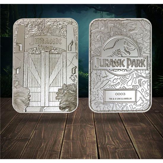 Jurassic Park & World: Entrance Gates Replica Metal (sølv belagt)