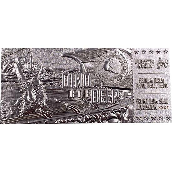 Jurassic Park & World: Replica Mosasaurus Ticket (sølv belagt)