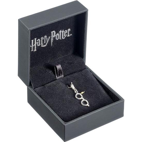 Harry Potter: Lightning Bolt Wtih Glasses Clip-On Charm Sterling Sølv