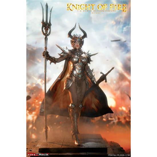 Diverse: Knight of Fire Action Figur Silver Edition