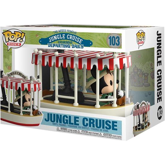 Disney: Skipper Mickey w/Boat (Jungle Cruise) POP! Rides Vinyl Figur 15 cm