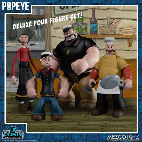 Popeye: Popeye 5 Points Action Figures Deluxe Box Set 9 cm