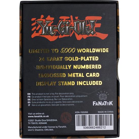 Yu-Gi-Oh: Exodia the Forbidden One Replica Card (Guld Belagt)