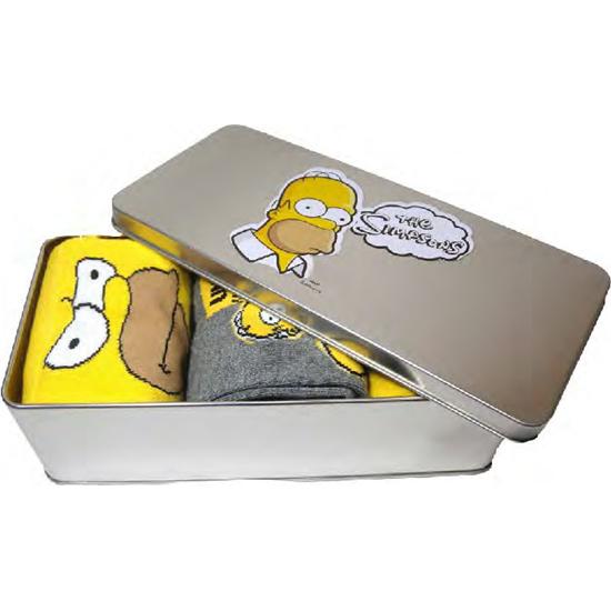 Simpsons: Simpsons Strømper - 3 Pak i Tin Dåse