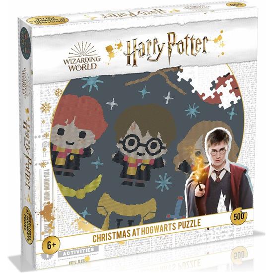 Harry Potter: Rundt Jul på Hogwarts Puslespil (500 brikker)
