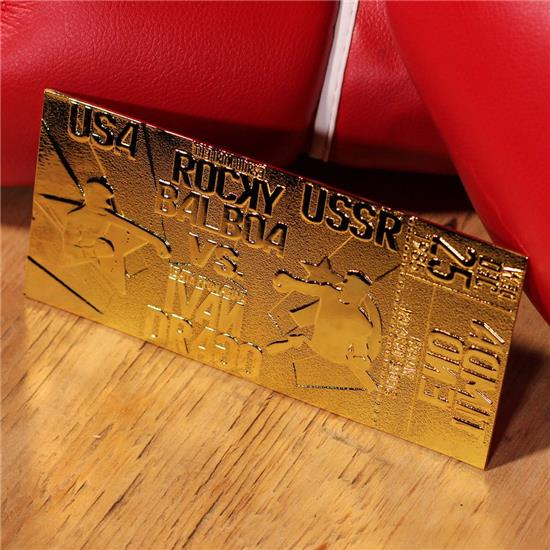 Rocky: East vs. West Fight Ticket (gold plated) Rocky IV Replica