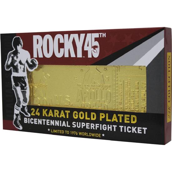 Rocky: Bicentennial Superfight Ticket (gold plated) Replica 45th Anniversary