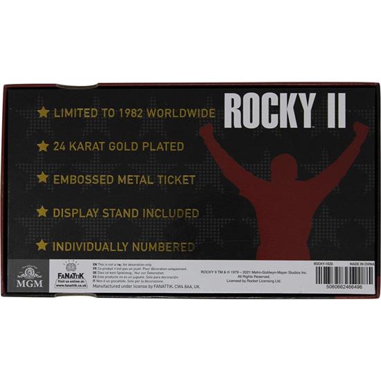 Rocky: Superfight II Ticket (gold plated) Replica