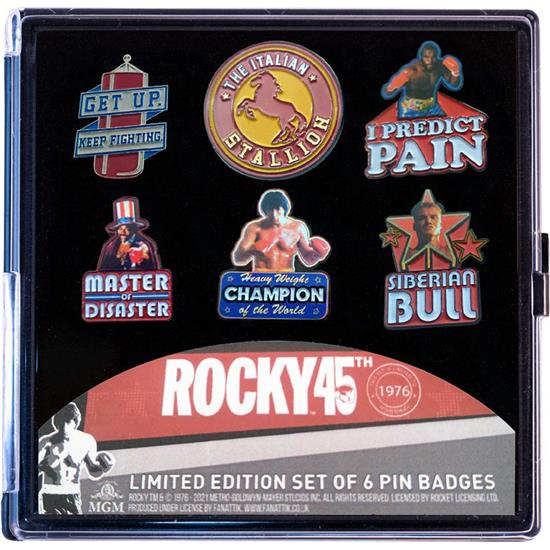 Rocky: Rocky Pin Badge 6-Pack 45th Anniversary Limited Edition