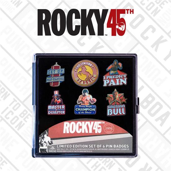 Rocky: Rocky Pin Badge 6-Pack 45th Anniversary Limited Edition