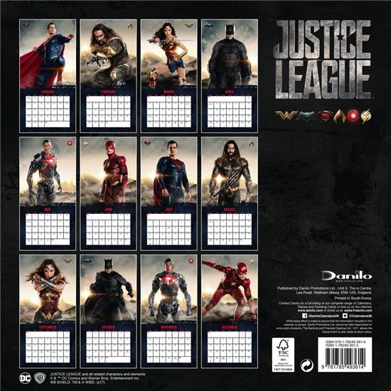 DC Comics: Justice League 2018 Kalender