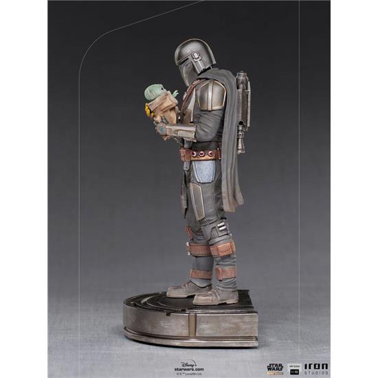 Star Wars: Mando With The Child (The Mandalorian) Art Scale Statue 1/10 23 cm