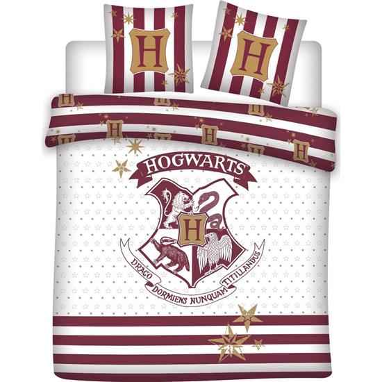 Harry Potter: Hvidt Hogwarts Dobbeltdyne Sengetøj