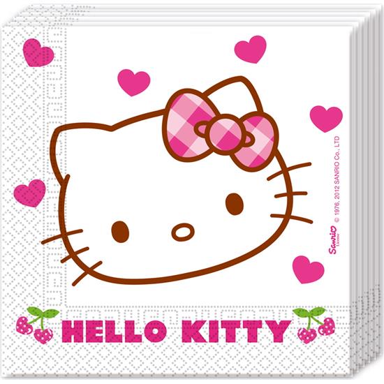 Hello Kitty: Hello Kitty Servietter 33 x 33 cm 20 styk