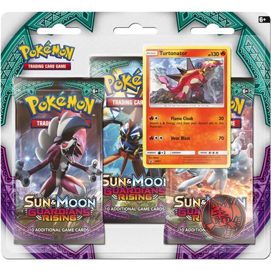 Pokémon: Turtonator - Sun and Moon Guardians Rising 3-Pak