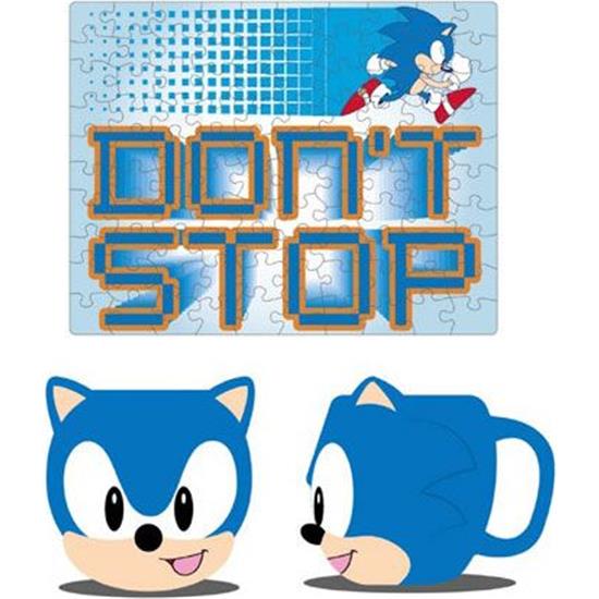 Sonic The Hedgehog: Krus & Puslespil Set
