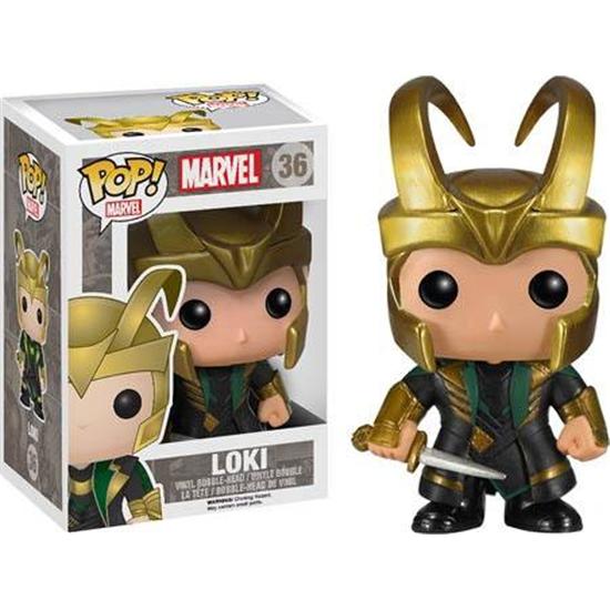 Thor: Loki med Hjelm Bobble-Head Figur (#36)