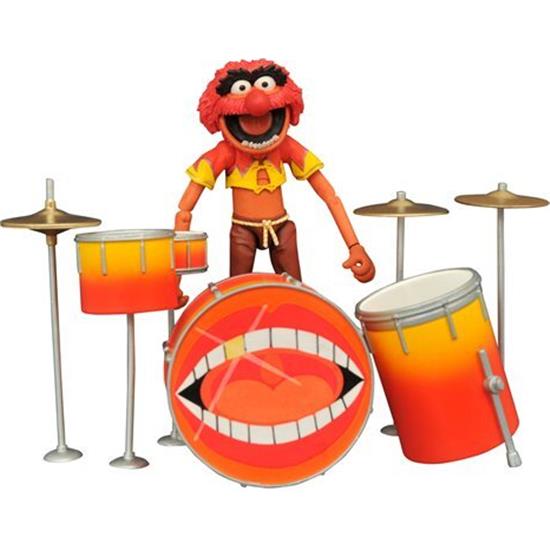 Muppet Show: Animal med Trommesæt Action Figur 15 cm