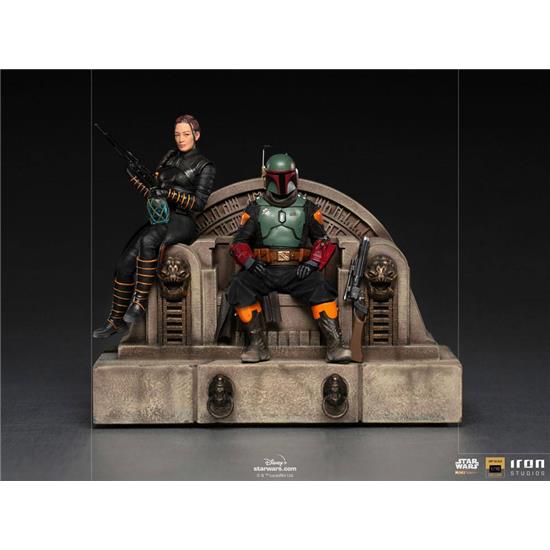 Star Wars: Boba Fett & Fennec on Throne Deluxe Art Scale Statue 1/10 23 cm