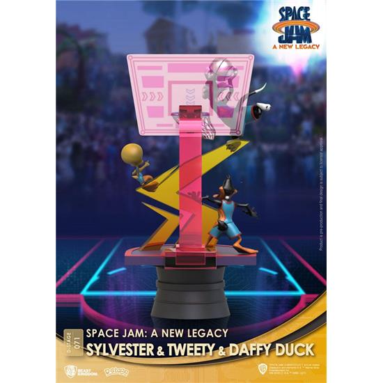 Space Jam: Sylvester & Tweety & Daffy Duck New Version D-Stage Diorama 15 cm
