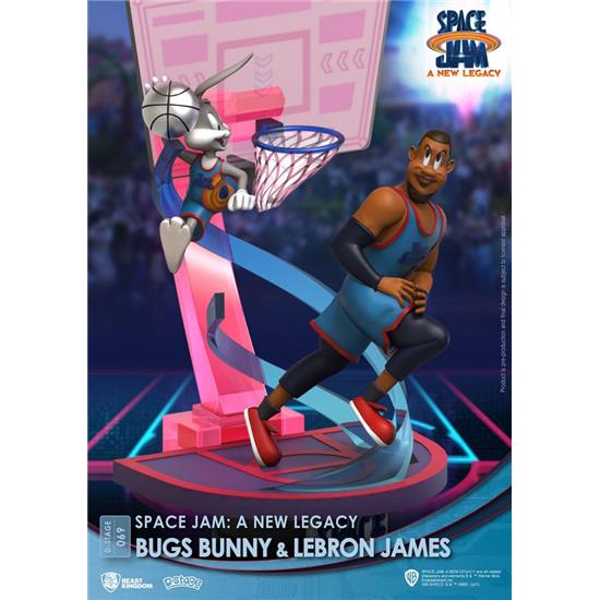 Space Jam: Bugs Bunny & Lebron James New Version D-Stage Diorama 15 cm