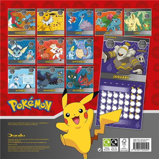 Pokémon: Pokémon Kalender 2022