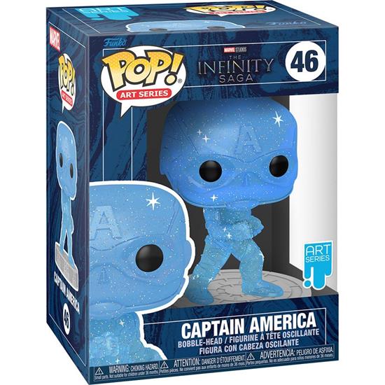 Infinity Saga: Captain America (Blue) POP! Artist Series Vinyl Figur (#46)