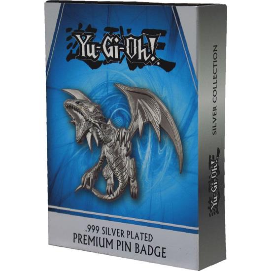 Yu-Gi-Oh: Blue Eyes White Dragon Pin Badge (sølv belagt)