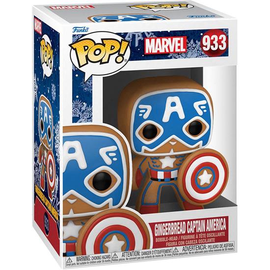 Marvel: Gingerbread Captain America POP! Holiday Vinyl Figur (#933)