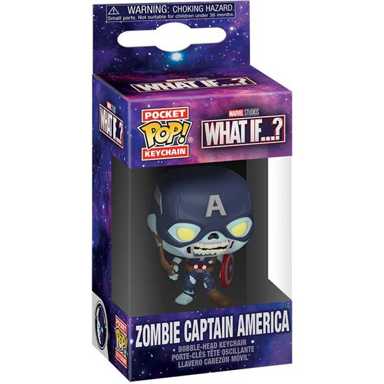 What If...: Zombie Captain America Pocket POP! Vinyl Nøglering