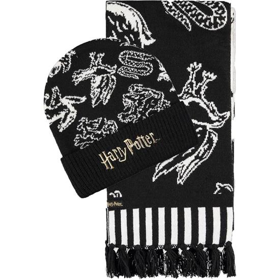 Harry Potter: Hogwarts Houses B/W Hue og Halstørklæde