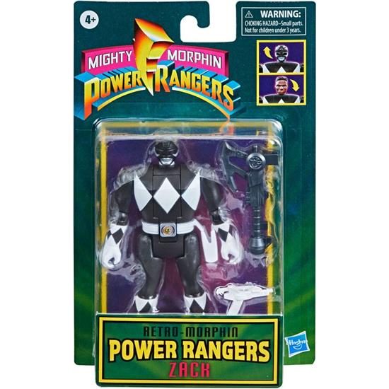 Power Rangers: Black Ranger Zack Retro Collection Action Figure 10 cm