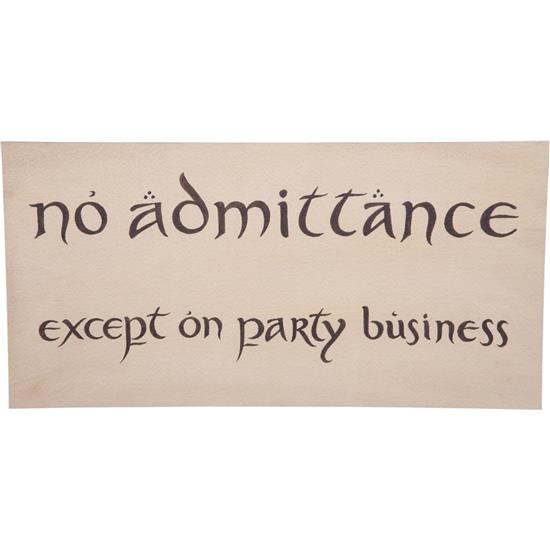 Hobbit: No Admittance Sign