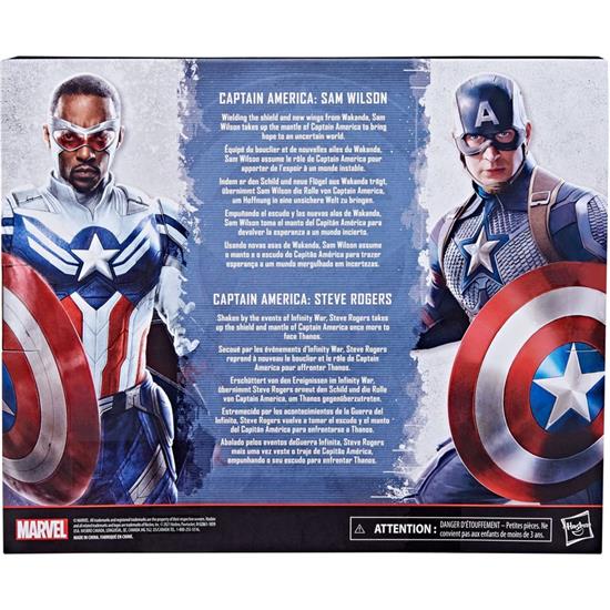 Captain America: Sam Wilson & Steve Rogers Marvel Legends Action Figure 2-Pack 15 cm