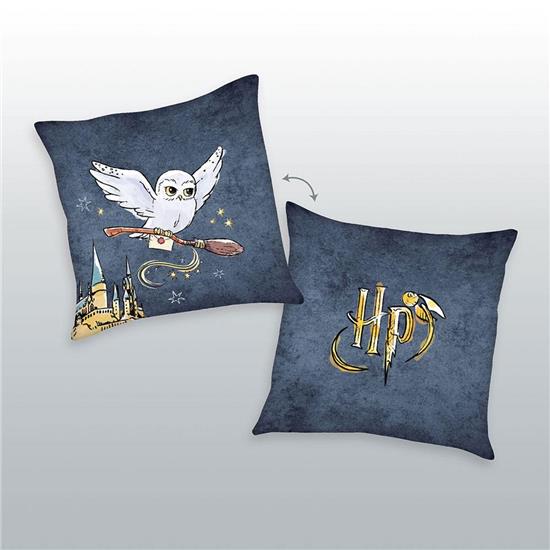 Harry Potter: Hedwig og logo Pude 40 x 40 cm