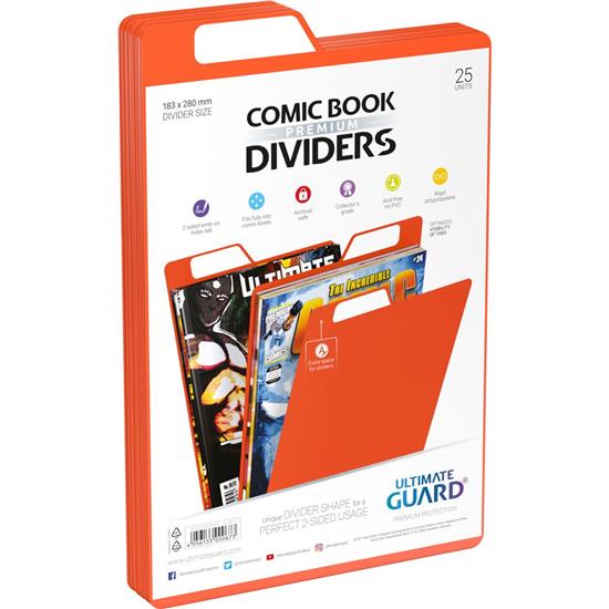 Diverse: Ultimate Guard Premium Comic Book Dividers Orange 25 styk