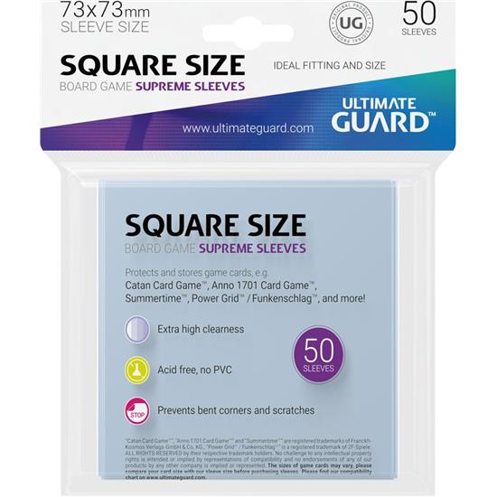 Diverse: Ultimate Guard Supreme Sleeves for Board Game Cards Square (50)