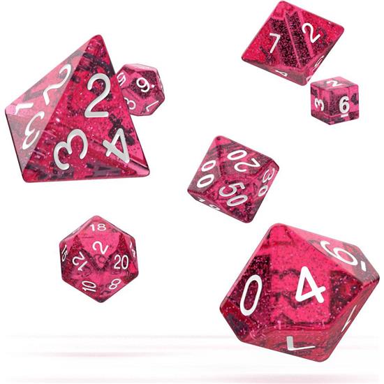 Oakie Doakie Dice: Dice RPG Set Speckled - Pink (7)