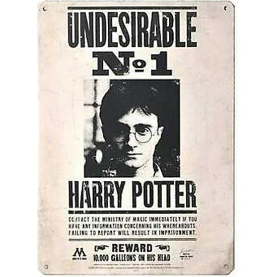Harry Potter: Undesirable No 1 Tin Skilt  15 x 21 cm