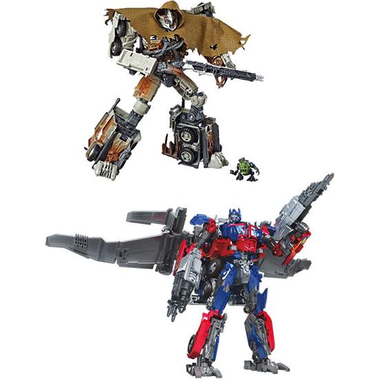 Transformers: Megatron og Optimus Prime Leader Class Action Figurer