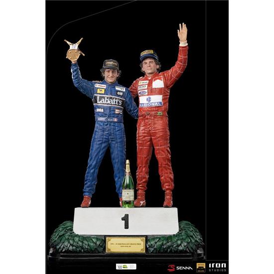 Ayrton Senna: Alain Prost & Ayrton Senna (The Last Podium 1993) Deluxe Art Scale Statue 1/10 27 cm