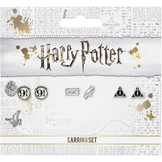 Harry Potter: Hogwarts Øreringer 3-pak (sølv belagte)