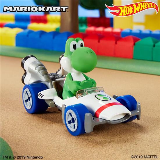 Super Mario Bros.: Mario Kart Diecast Bil Yoshi (B Dasher) 1/64 8 cm