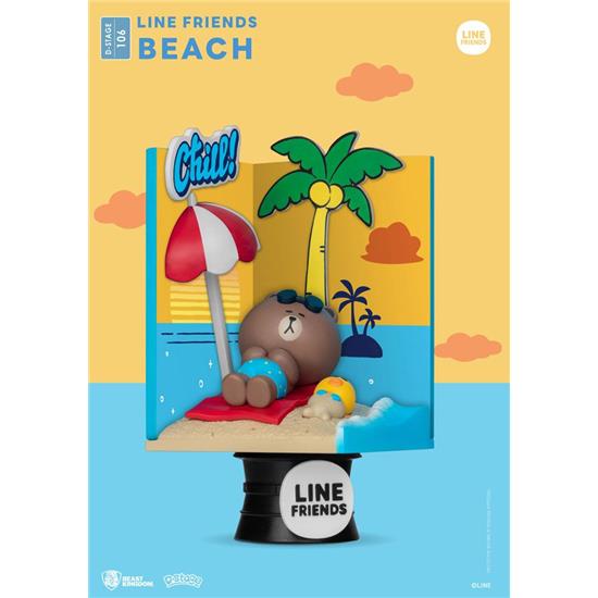 Line Friends: Beach Closed Box Version D-Stage Diorama 16 cm