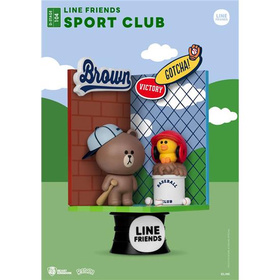 Line Friends: Sport Club Closed Box Version D-Stage Diorama 16 cm