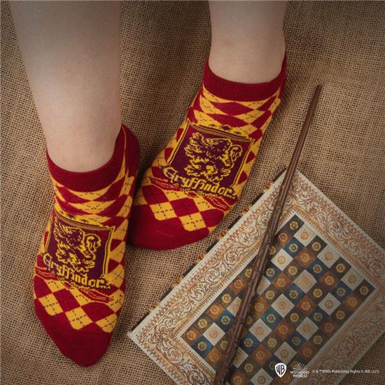 Harry Potter: Gryffindor Ankel Strømper 3 pak