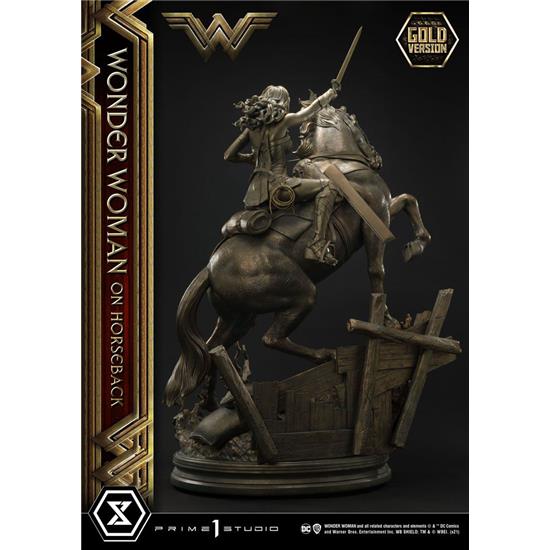 DC Comics: Wonder Woman on Horseback Gold Version Statue 138 cm